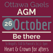 Attend the Ottawa Gaels AGM and Meetup – October 26th