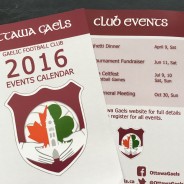 Now Available: The 2016 Ottawa Gaels Events Calendar